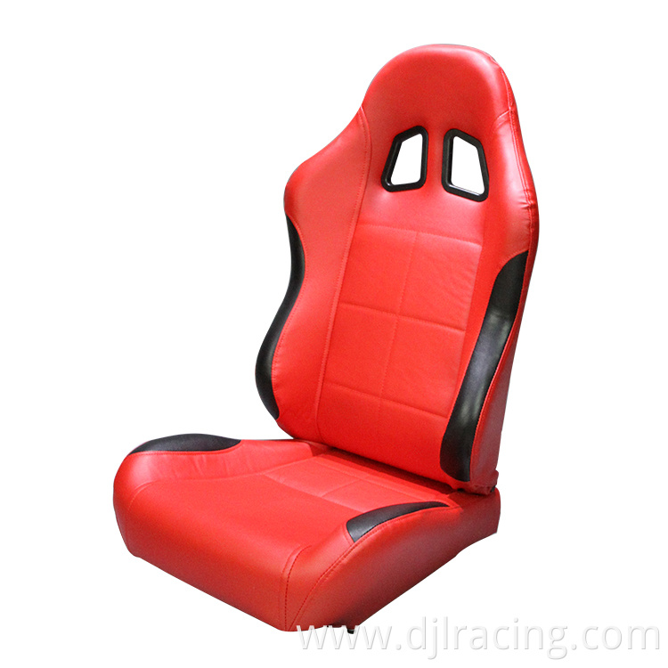 PVC Carbon Look With Single Slider And Single Adjustor For Automobile Car Use Luxury Sports Racing Car Seat